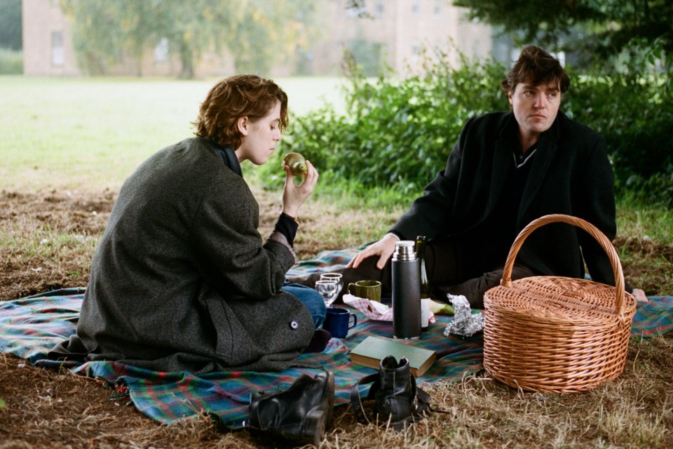 If a photograph could capture the essence of a fictional relationship on film, this would be it. Julie (Honor Swinton Byrne) has a lot of troubles with Anthony (Tom Burke) in director Joanna Hogg's beautiful and tragic relationship drama, The Souvenir. She aspires to greater things but there's something about Anthony that puts up a lot of obstacles to her path.